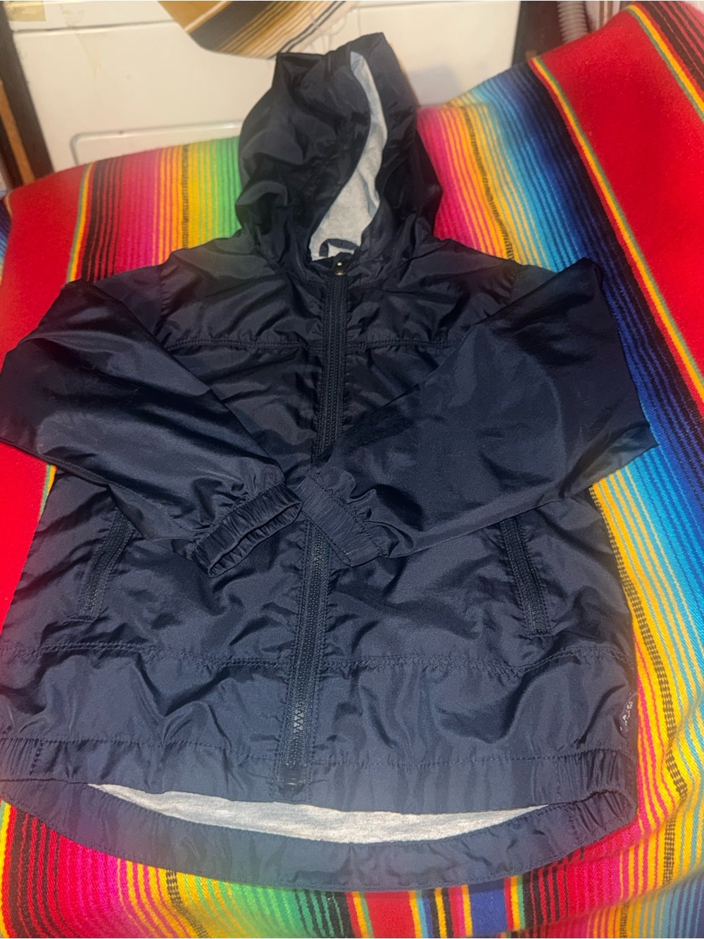 GAP Kids Navy Blue & Red Hooded Windbreaker Jackets